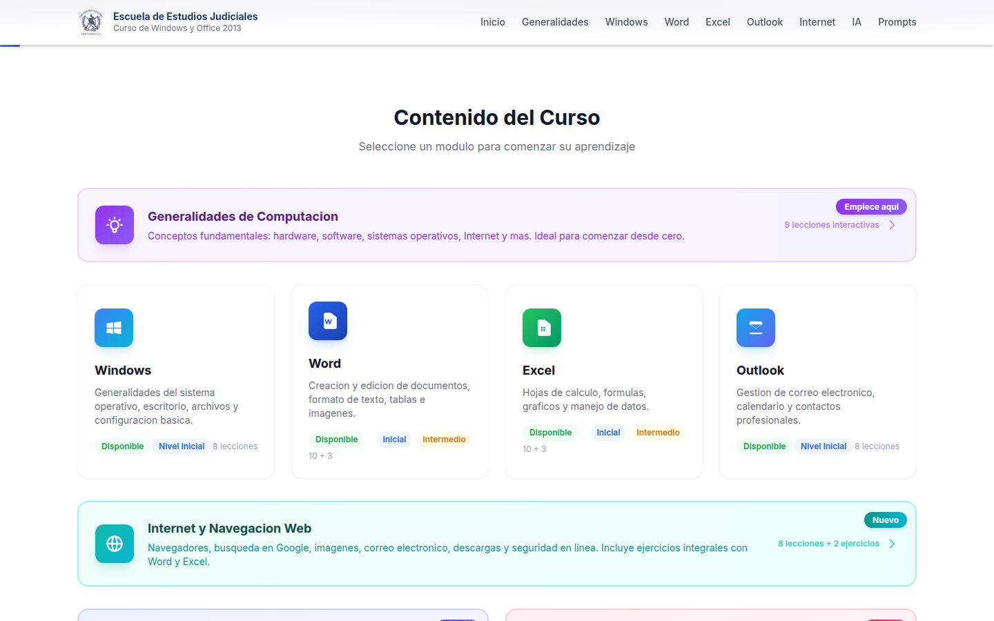 Plataforma de contenidos interactivos modulares